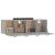 Dulapuri de perete 2 buc. gri beton 80x35x36,5cm lemn prelucrat GartenMobel Dekor
