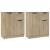 Servante, 2 piese, stejar sonoma, 60x30x70 cm, lemn prelucrat GartenMobel Dekor