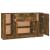 Servantă, 3 buc., stejar fumuriu, lemn prelucrat GartenMobel Dekor