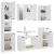 Set dulapuri de baie, 5 piese, alb, lemn prelucrat GartenMobel Dekor