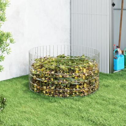 Compostor de grădină, Ø100x50 cm, oțel galvanizat GartenMobel Dekor