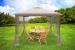Cort pavilion de gradina tip pergola, automat pop-up, 300×300 cm, cu 4 pereti laterali cu plasa, impermeabil cu rezistenta UV, bej Household NewTrend