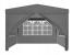 Cort pavilion de gradina, 300x300 cm, cu 4 pereti laterali cu ferestre, impermeabil cu rezistenta UV, gri Household NewTrend