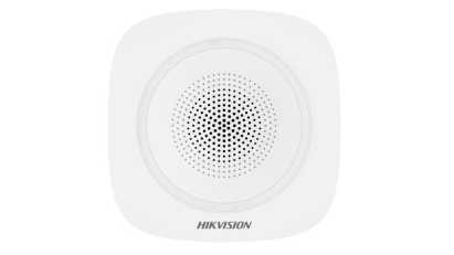 Sirena wireless interior Hikvision DS-PS1-I-WE(B)-R, AX PRO, 868 MHz, 110 dB, LED rosu, baterie SafetyGuard Surveillance
