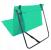 Sezlong de plaja pliabil, spatar cu cadru metalic, reglabil, 150x47x48 cm, verde Household NewTrend