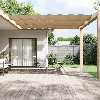 Copertină verticală, gri taupe, 180x1000 cm, țesătură oxford GartenMobel Dekor