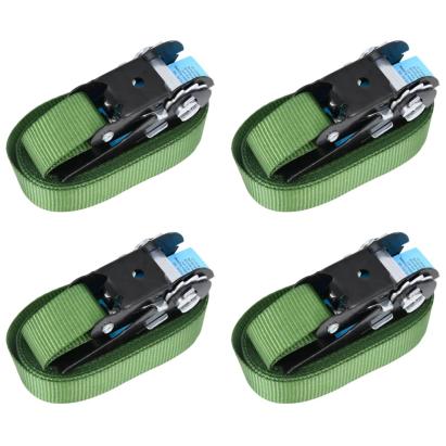 Chingi de fixare cu clichet, 4 buc., verde, 6 m, 800 daN GartenMobel Dekor