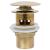 Ventil scurgere push, funcție de preaplin, auriu 6,4x6,4x9,1 cm GartenMobel Dekor