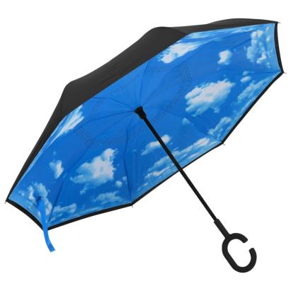Umbrelă cu mâner în formă de C, negru, 108 cm GartenMobel Dekor