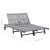Șezlong de grădină cu perne, 2 persoane, gri, lemn masiv acacia GartenMobel Dekor