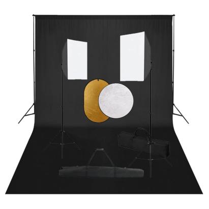 Set studio foto cu lumini softbox, fundal și reflector GartenMobel Dekor