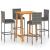 Set mobilier de bar de grădină cu perne, 5 piese, gri GartenMobel Dekor