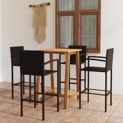 Set mobilier de bar de grădină, 5 piese, maro GartenMobel Dekor