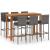 Set mobilier bar de grădină cu perne, 7 piese, gri GartenMobel Dekor