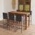 Set mobilier bar de grădină cu perne, 7 piese, gri GartenMobel Dekor
