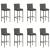 Set mobilier bar de grădină cu perne, 9 piese, gri GartenMobel Dekor
