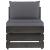 Canapea de mijloc modulară cu perne, gri, lemn impregnat GartenMobel Dekor