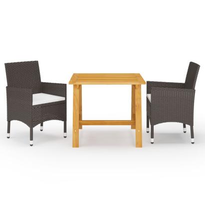 Set mobilier de grădină, 3 piese, maro GartenMobel Dekor