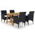 Set mobilier de grădină, 5 piese, negru GartenMobel Dekor