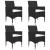 Set mobilier de grădină, 5 piese, negru GartenMobel Dekor