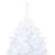 Brad Crăciun pre-iluminat artificial set globuri alb 210 cm PVC GartenMobel Dekor
