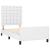 Cadru de pat cu tăblie, alb, 100x200 cm, piele ecologică GartenMobel Dekor