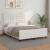 Cadru de pat cu tăblie, alb, 140x190 cm, piele ecologică GartenMobel Dekor
