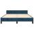 Cadru de pat fără saltea, albastru închis, 140x190 cm, catifea GartenMobel Dekor