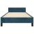 Cadru de pat fără saltea, albastru închis, 100x200 cm, catifea GartenMobel Dekor