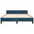 Cadru de pat fără saltea, albastru închis, 140x190 cm, catifea GartenMobel Dekor