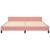 Cadru de pat cu tăblie, roz, 180x200 cm, catifea GartenMobel Dekor