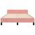 Cadru de pat cu tăblie, roz, 120x200 cm, catifea GartenMobel Dekor