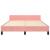 Cadru de pat cu tăblie, roz, 140x200 cm, catifea GartenMobel Dekor