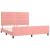 Cadru de pat cu tăblie, roz, 160x200 cm, catifea GartenMobel Dekor