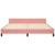 Cadru de pat cu tăblie, roz, 180x200 cm, catifea GartenMobel Dekor
