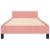 Cadru de pat cu tăblie, roz, 80x200 cm, catifea GartenMobel Dekor