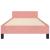 Cadru de pat cu tăblie, roz, 90x200 cm, catifea GartenMobel Dekor