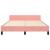 Cadru de pat cu tăblie, roz, 140x190 cm, catifea GartenMobel Dekor