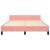 Cadru de pat cu tăblie, roz, 140x200 cm, catifea GartenMobel Dekor