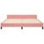 Cadru de pat cu tăblie, roz, 160x200 cm, catifea GartenMobel Dekor