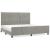 Cadru de pat fără saltea, gri deschis, 200x200 cm, catifea GartenMobel Dekor