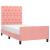 Cadru de pat cu tăblie, roz, 80x200 cm, catifea GartenMobel Dekor