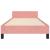 Cadru de pat cu tăblie, roz, 90x200 cm, catifea GartenMobel Dekor