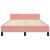 Cadru de pat cu tăblie, roz, 120x200 cm, catifea GartenMobel Dekor