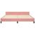 Cadru de pat cu tăblie, roz, 160x200 cm, catifea GartenMobel Dekor