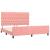 Cadru de pat cu tăblie, roz, 180x200 cm, catifea GartenMobel Dekor