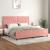 Cadru de pat cu tăblie, roz, 200x200 cm, catifea GartenMobel Dekor