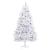 Brad de Crăciun artificial Alb 128 x 128 x 270 cm PVC și Metal GartenMobel Dekor