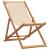 Scaune de plajă pliabile, 2 buc., țesătură bej și lemn masiv GartenMobel Dekor