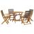 Set mobilier de grădină 5 piese polipropilenă gri/lemn masiv GartenMobel Dekor